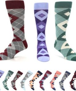Stock ready Argyle premium dress Socks w/ Custom embroidered logo, 200 needles