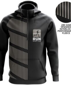 Unisex 280 GSM Spandex Interlock Fleece Half Zipper Hoodie W/ Windbreaker