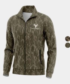 Mossy Oak® Men's 8.2 Oz. Polar Fleece Track Jacket With Pocket