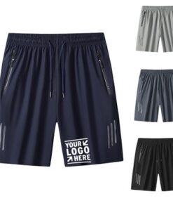 Summer Elastic Shorts with Zipper Pockets