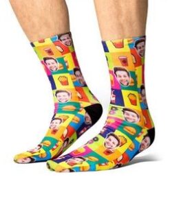 Mid Calf sublimated full color Socks, 200 needle