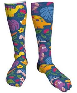Mid calf sublimated full color crew socks, 200 needle